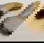  Σετ 2 μπρούτζινα άκρα "Νιαγάρα" για λεκάνη τουαλέτας δαπέδου, εποχής 1960
