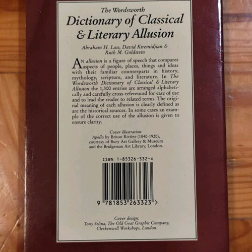 Wordsworth Dictionary of Classical and Literary Allusion new, English