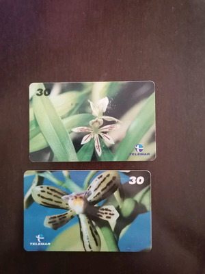 Brazil phone cards used, set of 2