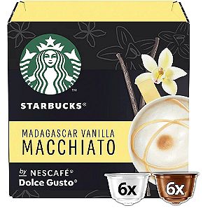espresso Starbucks Κάψουλες Machiatto Madagascar Vanilla Συμβατές με Μηχανή Dolce Gusto - τριάδα πακέτων - 12 κάψουλες/πακέτο, λήξη 3/2024