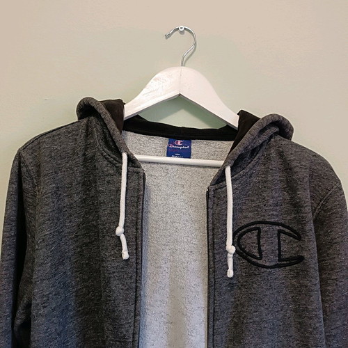 Champion jacket like new, men's, gray, size S