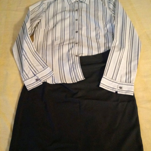 Celestino skirt and shirt set used, black and white