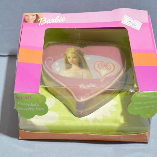 Barbie porcelain jewelry box new, musical design 1