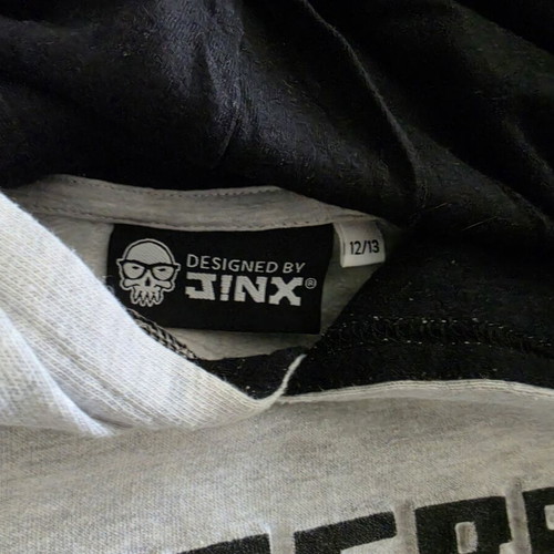 Minecraft hoodie size 12 used, grey