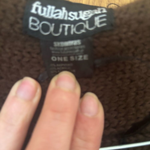 Fullah Sugah cardigan one size used, brown