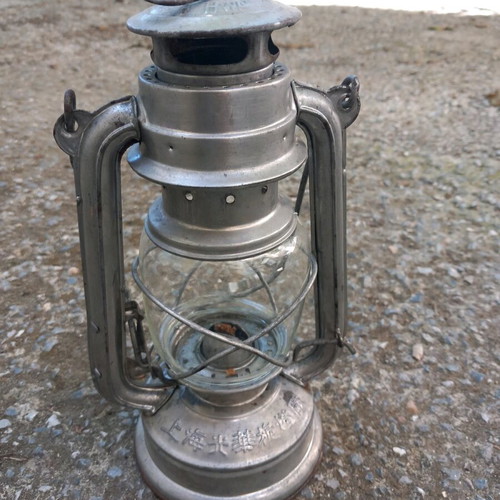 Gas lamp used, height 24 cm, vintage