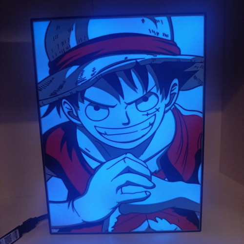 Luffy One Piece Light Box RGB LED new, wall and table lamp