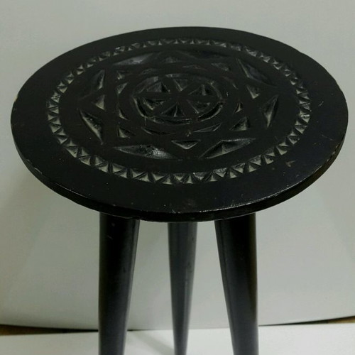 Wooden base vintage used, carved, handmade