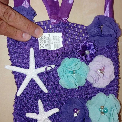Mermaid Dance Costume with Tutu Skirt for Girls, Like New