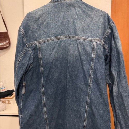 Long denim jacket used, size medium, blue