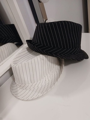 Hats like new, black and white, one size