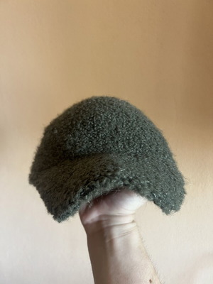 Italian beret hat used, olive green