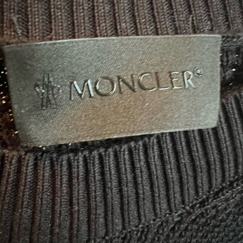 Moncler cotton waffle-knit crewneck sweater black size L