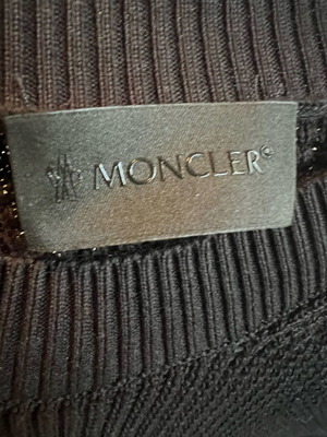 Moncler cotton waffle-knit crewneck sweater black size L