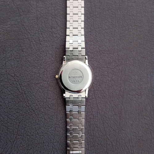 Eterna 3100 men's watch like new, steel and 18k gold plated