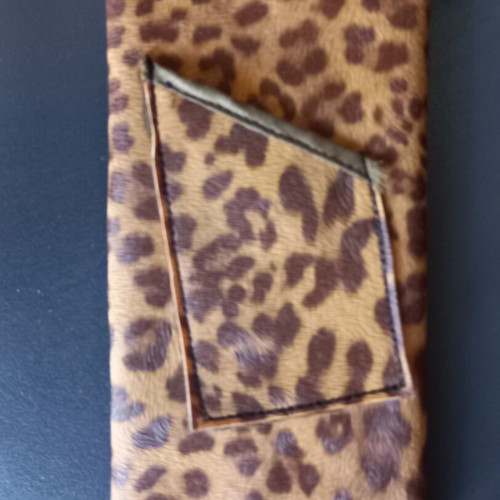 Leopard Tobacco Pouch handmade, new, leatherette