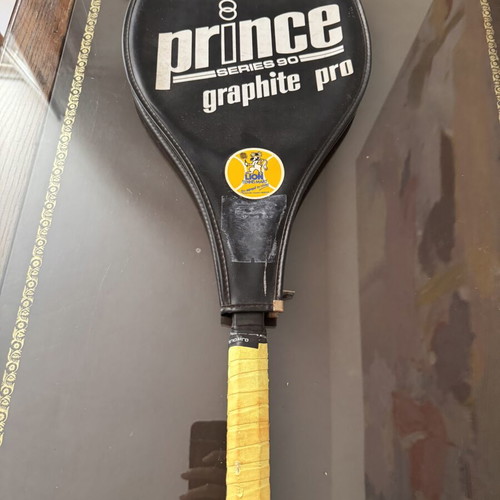 Prince Graphite Pro Series 90 tennis racket with case used