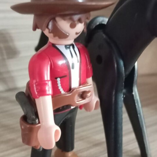 Playmobil cowboy with horse used