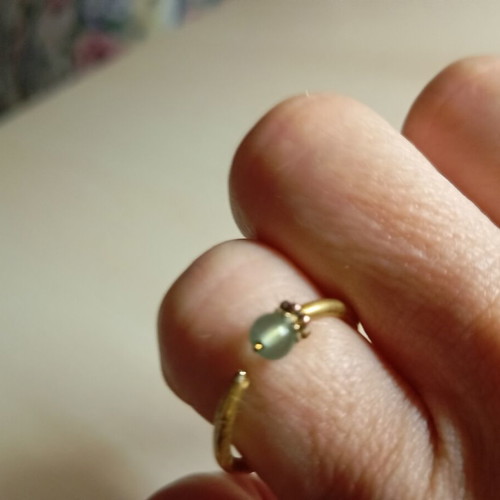 Adjustable ring gold steel new