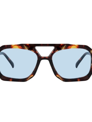 Pervedere sunglasses like new, tortoise frame with blue lens