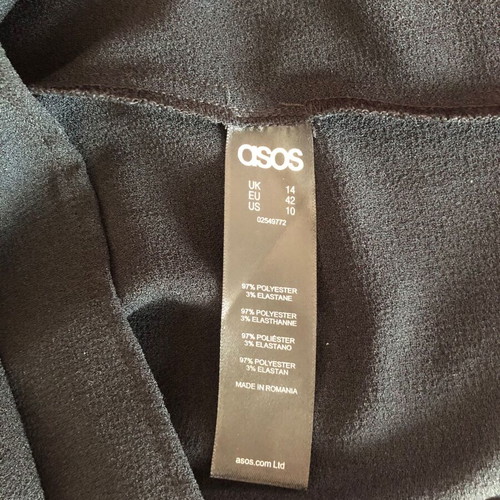 Asos black dress used with back opening and Japanese design