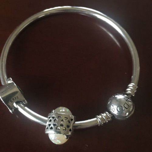 Silver bracelet with two elements new