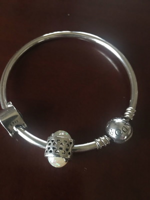 Silver bracelet with two elements new
