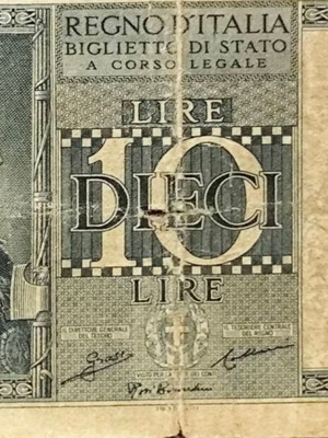 Χαρτονόμισμα Italy 10 Lire μεταχειρισμένο [1935]