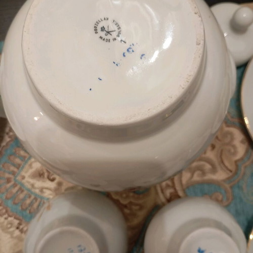Vintage retro porcelain tea set like new, made in Bulgaria