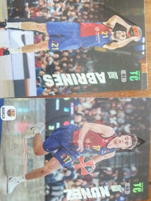 Top Class Abrines and Nunez basketball cards like new, Barca