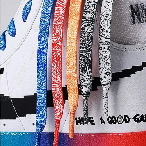 Bandana shoelaces 5 models new, polyester, 120 cm