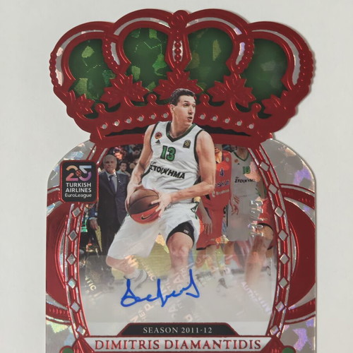 Dimitris Diamantidis Jersey Number Autograph 13/25 Crown Royale Panini 2024