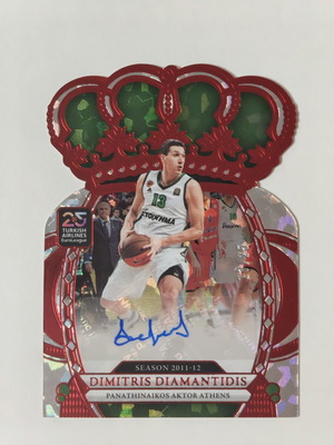 Dimitris Diamantidis Jersey Number Autograph 13/25 Crown Royale Panini 2024