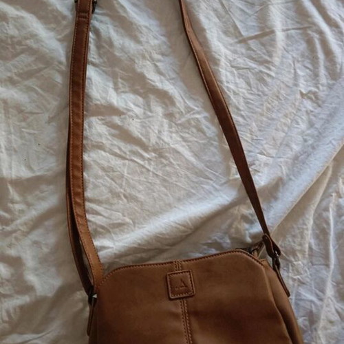 Vintage leather messenger bag like new, brown