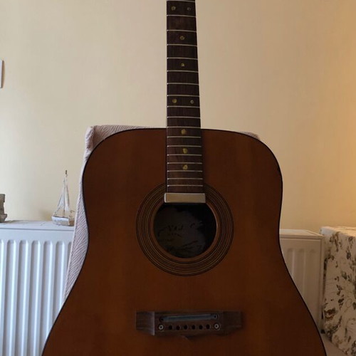 Melody acoustic guitar used, vintage, solid wood