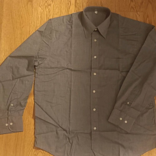 Men's grey long-sleeved shirt brand new, classic style