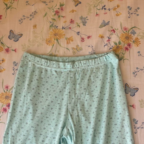 Winter pajamas used, gray and turquoise, size S