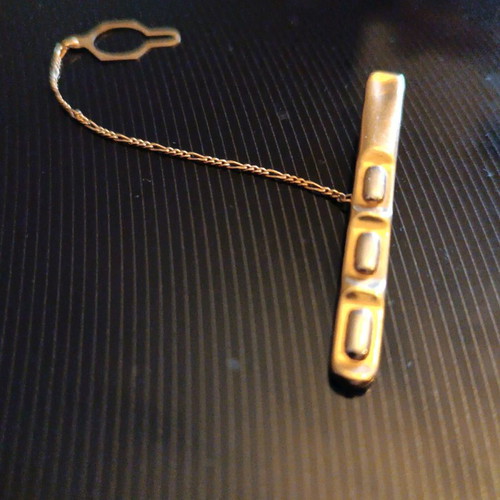 Gold tie clip used 14k weight 5g