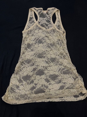 Women's top new, lace, beige, size L