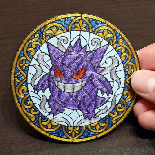 Pokemon 3D printed circular coasters set of 4 new