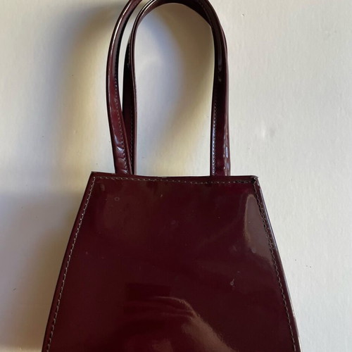 Dark Bordeaux glossy bag like new
