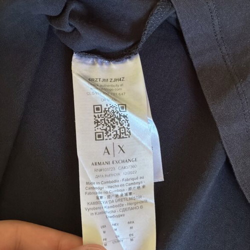 Armani Exchange T-shirt like new, blue, size M