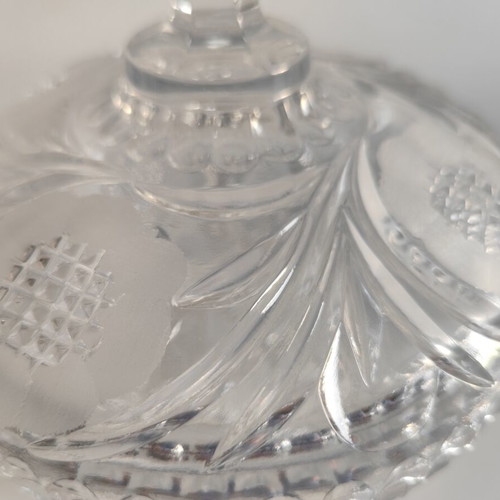 Vintage crystal fondue dish
