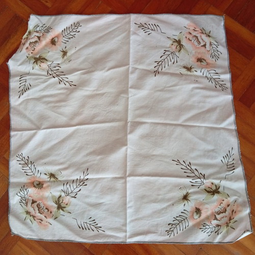 Small towel used, 40x40 cm with cut corner