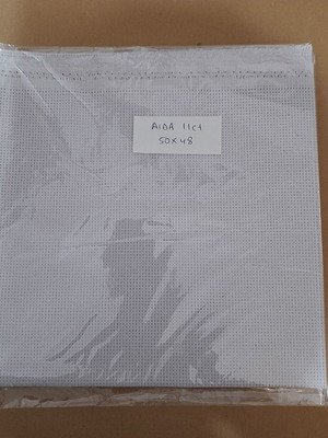 White Aida 11ct embroidery canvas 48x50 cm