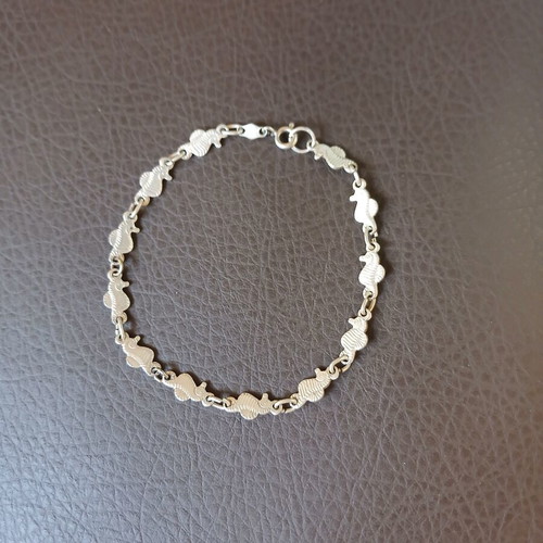 925 silver bracelet with seahorses