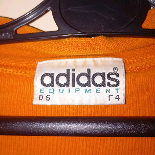 Adidas Equipment vintage unisex cotton t-shirt used, orange, M/L