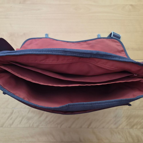 Delsey messenger bag used, gray, laptop compatible