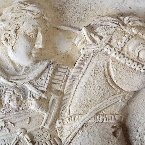 Handmade wall relief Battle of Chaeronea with Alexander the Great