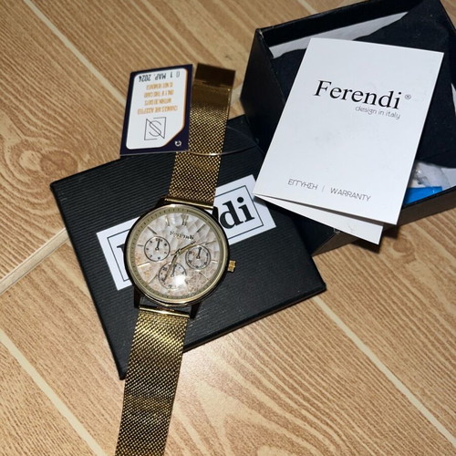 Ferendi women's watch new gold color